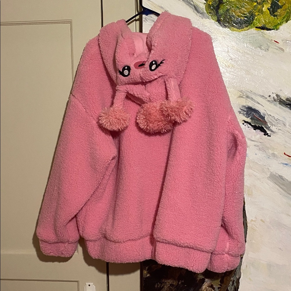 Delia’s Pink Oversized Sherpa Jacket